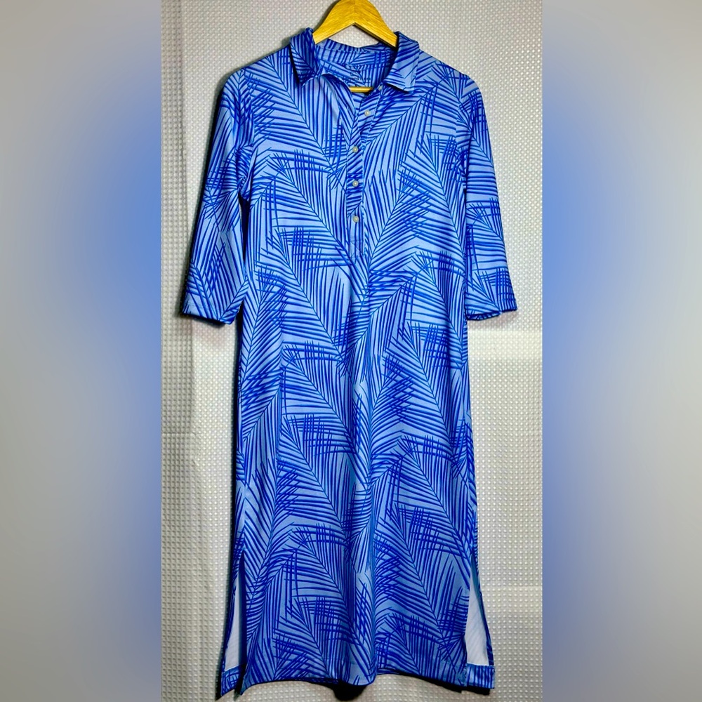 Vineyard Vines Women's Blue Sankaty Midi Margo Shirt Dress Size Small.